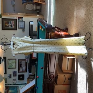 Beautiful spring dress in yellow & green